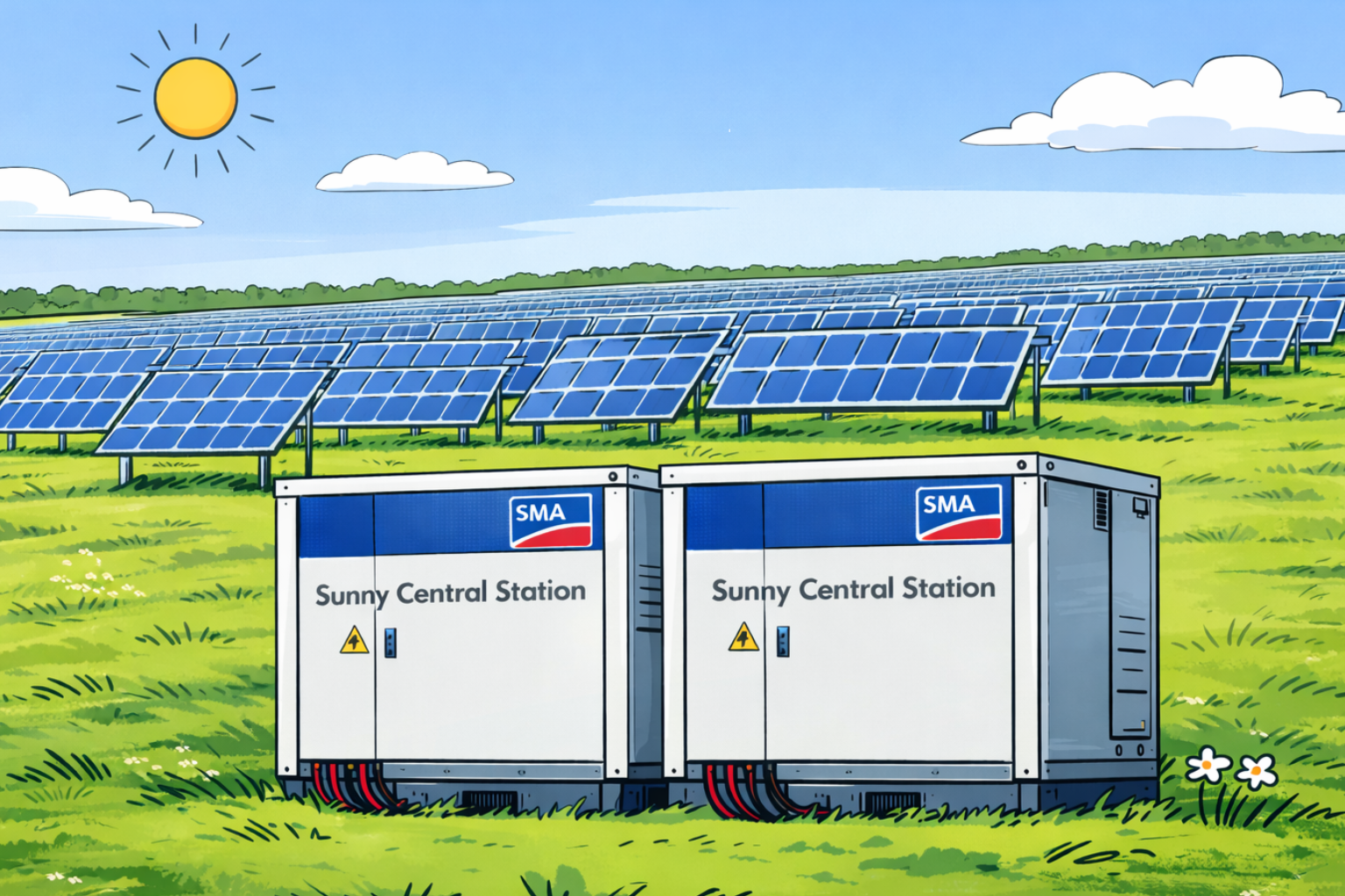 Integration einer 2,2-MW-Freiflächen-PV-Anlage in die Netzsteuerung der EWE Netz GmbH